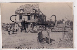 SOMME    GUERRE 1914 18                   CARTE PHOTO  RUINES DU VILLAGE DE CHAULNES - Chaulnes