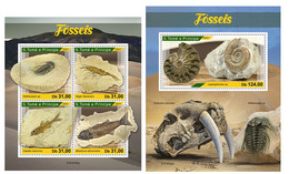 S.Tome&Principe 2021 Fossils. (102) OFFICIAL ISSUE - Fossiles