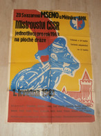 Speedway Melnik 1.05.1963 , Plakat / Poster , Bahnsport Nachlass !!! - Motos