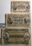 CREDITO AGRICOLO INDUSTRIALE SARDO 100+50+30 LIRE 1874 Bell'insieme LOTTO 1583 - Other & Unclassified