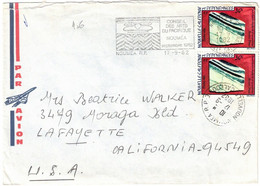 Nouvelle Calédonie - Nouméa - Lettre Avion Pour Lafayette California (USA) - 17 Septembre 1982 - Covers & Documents