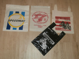 4x Alte Speedway Taschen , Pardubice , Prag , Marienbad , Tragetasche , Reklame , Jawa !!! - Motos