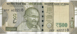 INDIA 2019 Rs. 500.00 Rupees Note "WITHOUT PREFIX" USED 100% Genuine Guaranteed As Per Scan - India