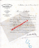 28-MULHOUSE- RARE LETTRE ZUBER RIEDER- PAPETERIES PAPETERIE  DE L' ILE NAPOLEON ALSACE- BAILLET BORDEAUX-1908 - Imprimerie & Papeterie