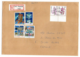 Norvège -1990--Lettre Recommandée ENGALSVIK  Pour ROPPE -90-- Composition De Timbres--format  C5 - Storia Postale