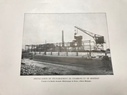 Planche Usine Industrie Quai Bateau Métallurgique De Bomm - Máquinas