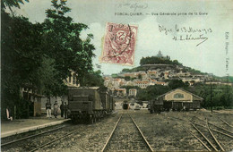 Forcalquier * Vue Générale Prise De La Gare * Train Wagons * Ligne Chemin De Fer - Forcalquier