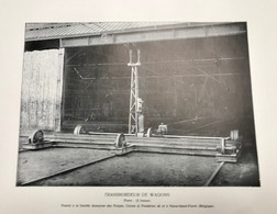 Planche Usine Industrie Chemin De Fer Transbordeur De Wagon Forges Usines De Haine Saint Pierre - Tools