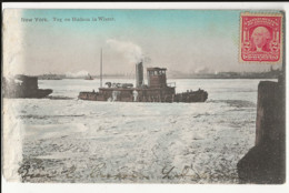 New York  Tug On  Hudson In Winter  (att Cote Gauche ) 100 - Transportmiddelen