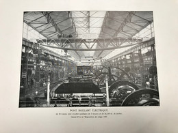 Planche Usine Industrie Exposition De Liège 1905 - Maschinen