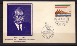 Saint-Marin - 1965 -  FDC  Visite Du President Italien - Brieven En Documenten