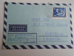 D191627  Hungary   Airmail Cover To Canada 1967     Montreal - Covers & Documents