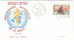 Territoire Français - Afars Et Des Issas - Djibouti - FDC - XXe Anniversaire De L'O.M.S. - 4 Mai 1968 - Brieven En Documenten