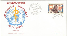 Territoire Français - Afars Et Des Issas - Djibouti - FDC - XXe Anniversaire De L'O.M.S. - 4 Mai 1968 - Storia Postale