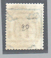 1294 490 - GRAN BRETAGNA 1855 , 1 Shilling N. 20  (S.G. N. 19) Used. Fil CAPOVOLTA Fiori Araldici :  Watermark Inusual - Variétés, Erreurs & Curiosités