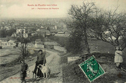 Pantin * Route De Pantin Aux Lilas , Panorama * Villageois * 1907 - Pantin