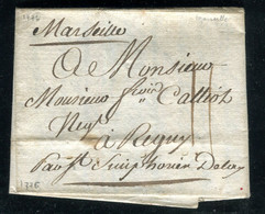 Marque Postale " MARSEILLE " En Manuscrite Sur Lettre Avec Texte Pour Regny En 1776 - D 9 - 1701-1800: Vorläufer XVIII