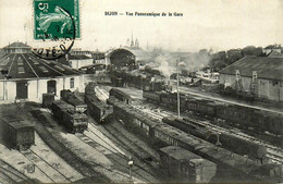 Dijon Ville * 1906 , Vue Panoramique De La Gare * Train Wagon Locomotive Machine Ligne Chemin De Fer Côte D'or - Dijon