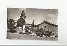 LA COTE SAINT ANDRE (ISERE) 3 CARTE PHOTO LA PLACE SAINT ANDRE (HOTEL DE FRANCE MONUMENT AUX MORTS ET AUTOS GAREES) - La Côte-Saint-André