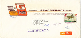Ecuador Registered Cover Sent Air Mail To Switzerland 1991 Single Franked - Ecuador
