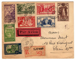 Soudan : Exposition Internationale Paris 1937 : Lettre Rec. Par Avion - Lettres & Documents