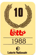 Kalender Calendrier - 10 Jaar Lotto - 1988 - Loterie Nationale - Grossformat : 1981-90