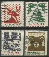 USA 2007 Xmas Christmas - SC.# 4215/18 - Cpl 4v Set -  ATM Conv. Bklt - Thin Paper - Used - Gebraucht