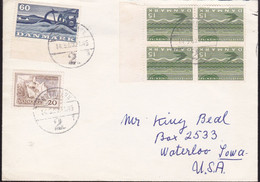 Denemarken 1963, Letter To U.S.A. - Briefe U. Dokumente