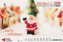 Carte Prépayée JAPON - PERE NOEL - CHRISTMAS Santa Claus JAPAN Prepaid Bus Card - WEIHNACHTEN  - FR 200 - Kerstmis