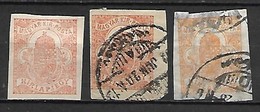HONGRIE   -  Journaux   -  1900 / 19 .  3 Valeurs. Fil. Différents - Journaux