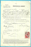 PRESTATION DE SERMENT Met Fiscale Zegel Stempel BRAINE-L'ALLEUD Op 11/5/1934 - Dokumente