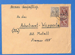 Allemagne Zone Bizone 1946 Lettre De Wuppertal (G11318) - Autres & Non Classés