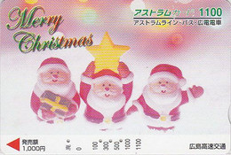 Carte Prépayée JAPON - PERE NOEL - CHRISTMAS Santa Claus JAPAN Prepaid Bus Card - WEIHNACHTEN  - FR  203 - Natale