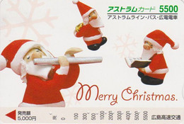 Carte Prépayée JAPON - PERE NOEL - CHRISTMAS Santa Claus JAPAN Prepaid Bus Card - WEIHNACHTEN  - FR  204 - Natale