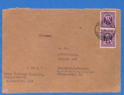 Allemagne Zone Bizone 1946 Lettre De Wuppertal (G11324) - Andere & Zonder Classificatie