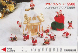 Carte JAPON - PERE NOEL Musique - CHRISTMAS Santa Claus Music JAPAN Prepaid Bus Card - WEIHNACHTEN  - FR  207 - Navidad