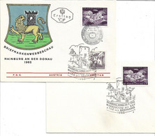 4140d: Heimatbelege Hainburg, Tag Der Briefmarke 1962, Wappen- Cachet - Hainburg