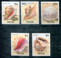 NEVIS 483-487 Mnh, Muscheln, Seashells, Moules - St.Kitts Und Nevis ( 1983-...)