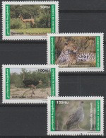 Djibouti Dschibuti 2012 Mi. 815 818 ** Neuf MNH Faune Fauna Leopard Panther Autruche Ostrich Strauß Bird Oiseau Gerenuk - Gibuti (1977-...)