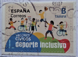 Timbre D'Espagne 2021 Civic Values - Recreation Sport & Against Child Poverty  Stampworld N° 5539 - Used Stamps