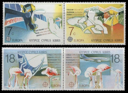 Cyprus 1988 MNH 4v, EUROPA Transport Communication, Birds Flamingo - Flamingos
