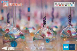 Carte Prépayée JAPON - BOULES DE NOEL - CHRISTMAS GLAS JAPAN Prepaid Metro Card - WEIHNACHTEN Kugel - 212 - Christmas