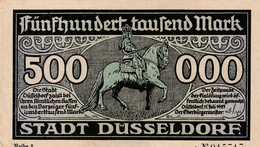 Billet De Necessité Allemand : STADT DUSSELDORF 500 000 Mark 1923 - 500.000 Mark