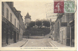 Delcampe - St Florentin - Rue Du Faubourg D'Aval - Cachet Poste 1932 - Saint Florentin