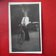 CARTE PHOTO CYCLISTE VELO - A Identificar