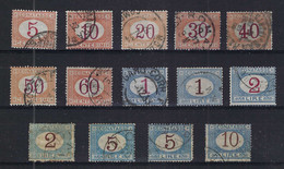 ITALIE Taxe Ca.1870-1903:  Lot D'obl. CAD - Taxe