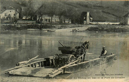 Groslée * Le Passage Du Rhône En Bac Et Le Port Du Village * Bac Passeur - Non Classés