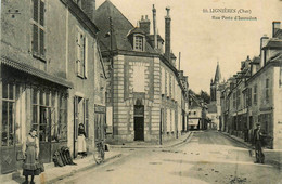 Lignières * Rue Porte D'issoudun * Commerces Magasins - Autres & Non Classés