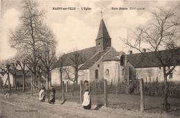 Magny Sur Tille * Route Et Vue Sur L'église Du Village - Sonstige & Ohne Zuordnung