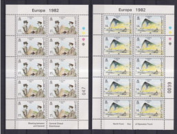 EUROPA CEPT /  - 1982 - GIBRALTAR FEUILLET COMPLET YVERT N°458/459 ** MNH - COTE = 20+++ EUR - Gibraltar